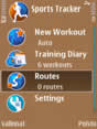 Nokia Sports Tracker screen